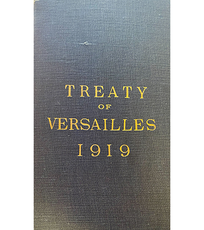 cover for the Treaty of Versailles 1919