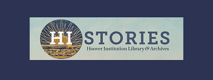 Histories logo on blue background