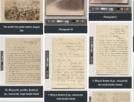 Digital collections preview of handwritten notes