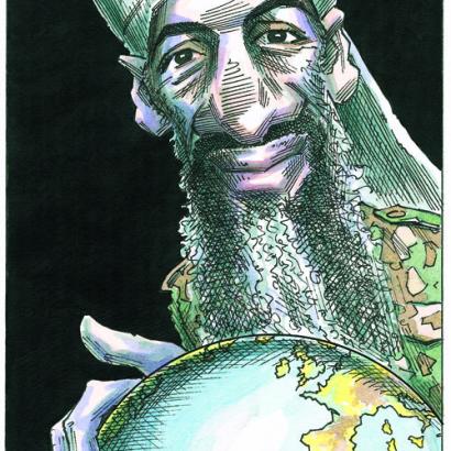 Bin Laden holding world