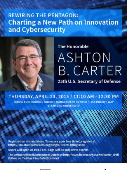 Image for The Drell Lecture: Rewiring the Pentagon, Charting a New Path on Innovation and Cybersecurity