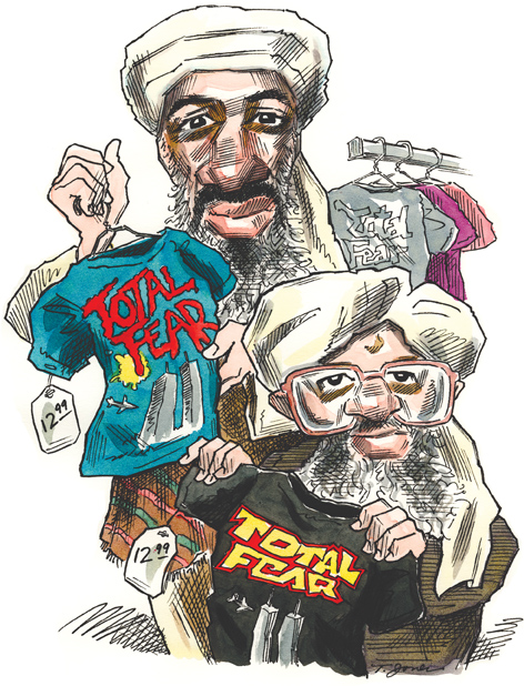 Osama bin Laden and Ayman al-Zawahiri.