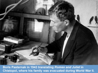 Boris Pasternak in 1943 translating Romeo and Juliet