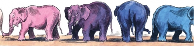 Blue Shift - Republican elephants changing to blue