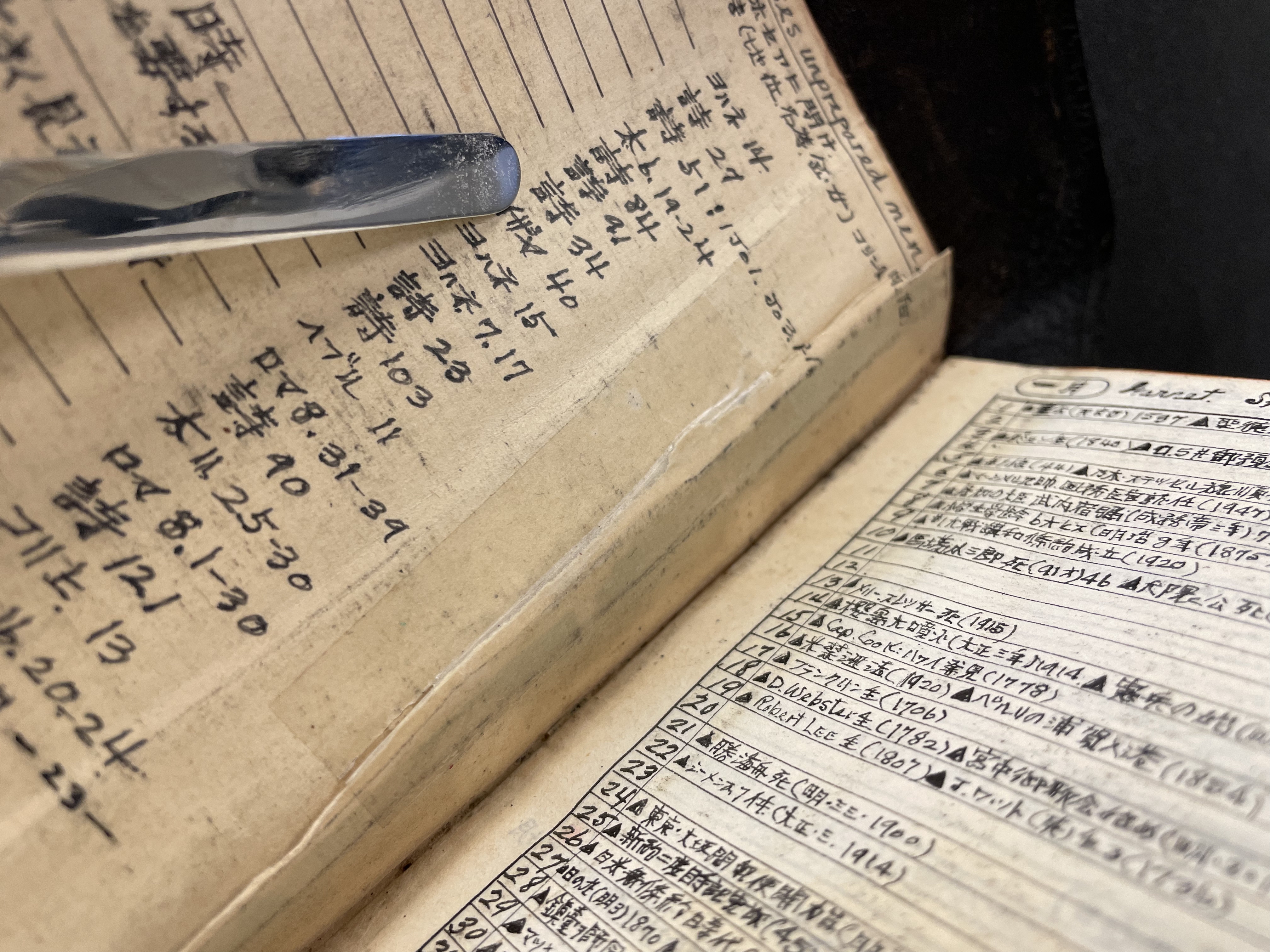 New Analytical Indexed Bible, before tape removal and repair