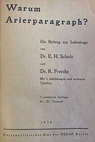 Book cover - Warum Arierparagraph?