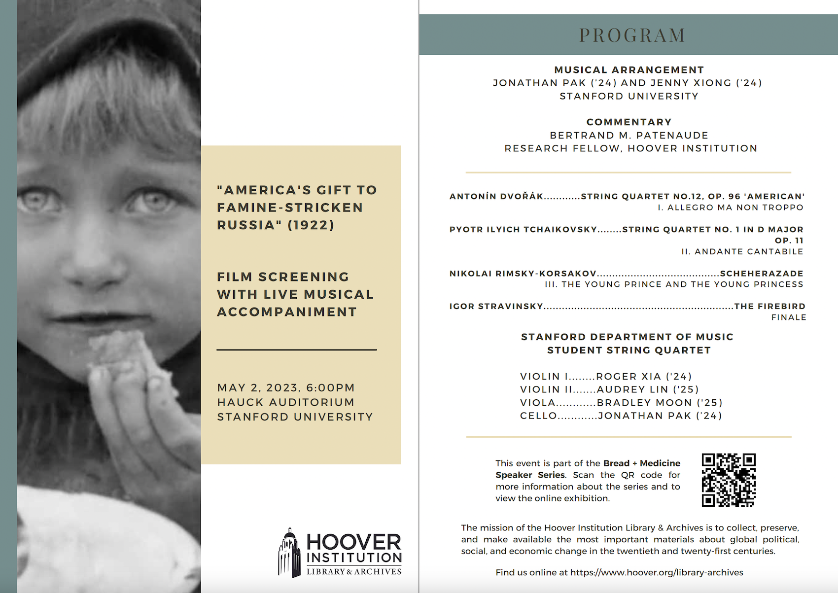 America's gift event program 2 pages