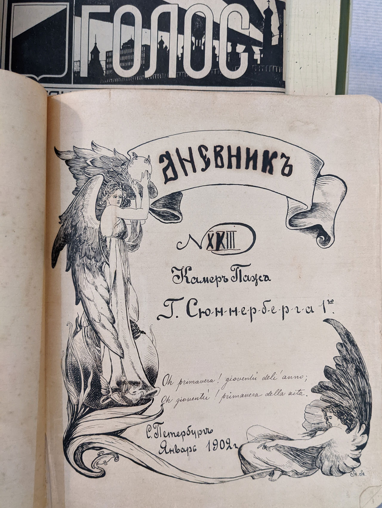 Synnerberg page from diary