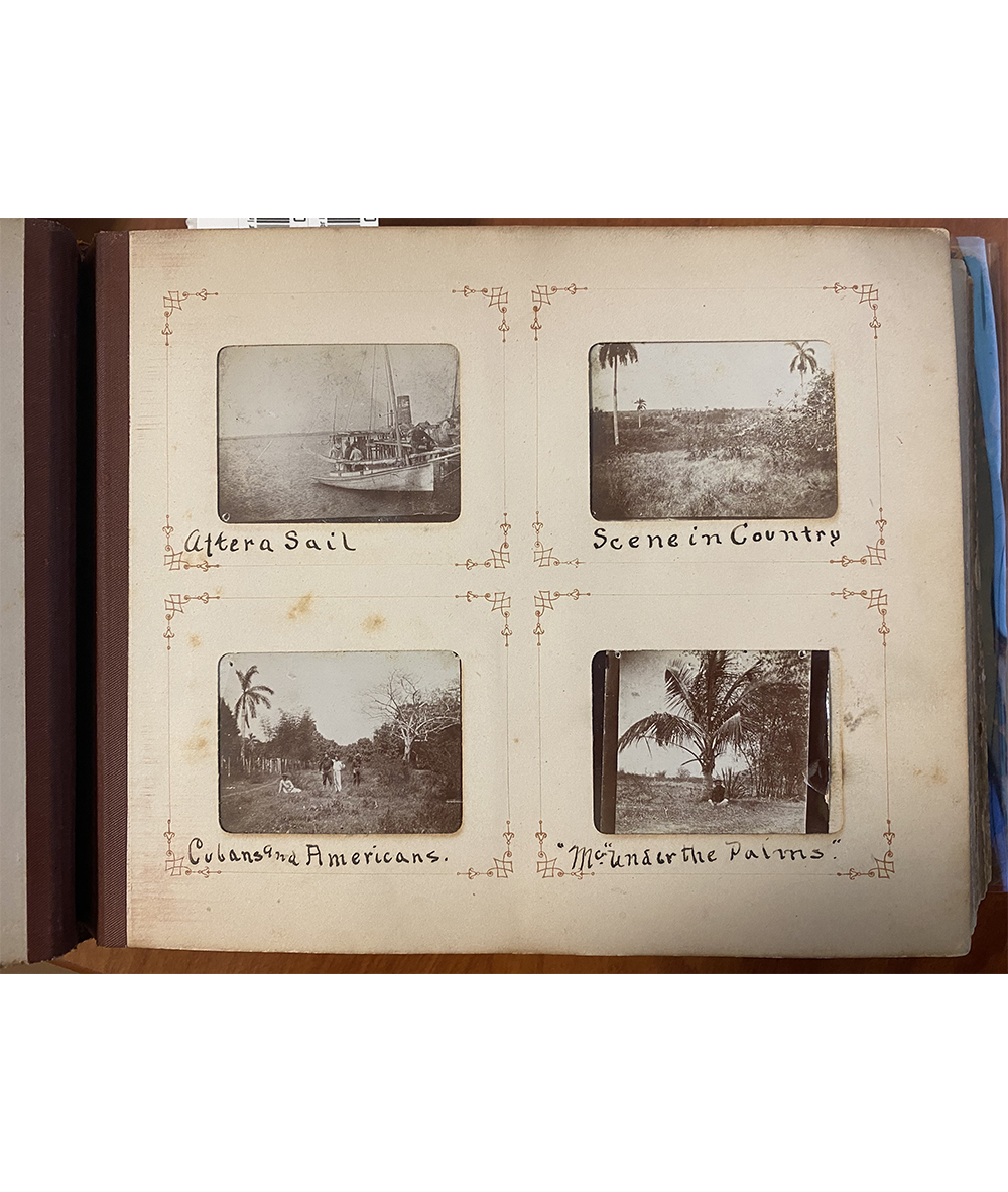 a page from photograph album of the Ohio Volunteers Infantry in the Spanish-American War