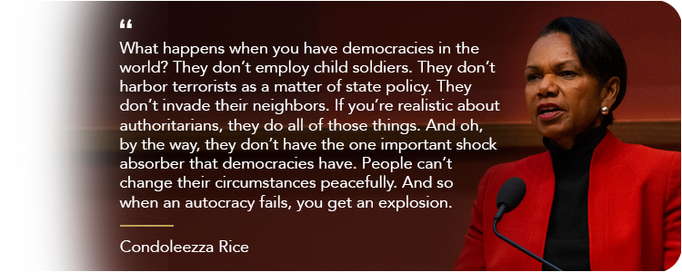 Condoleezza Rice On Determining America’s Role in the World