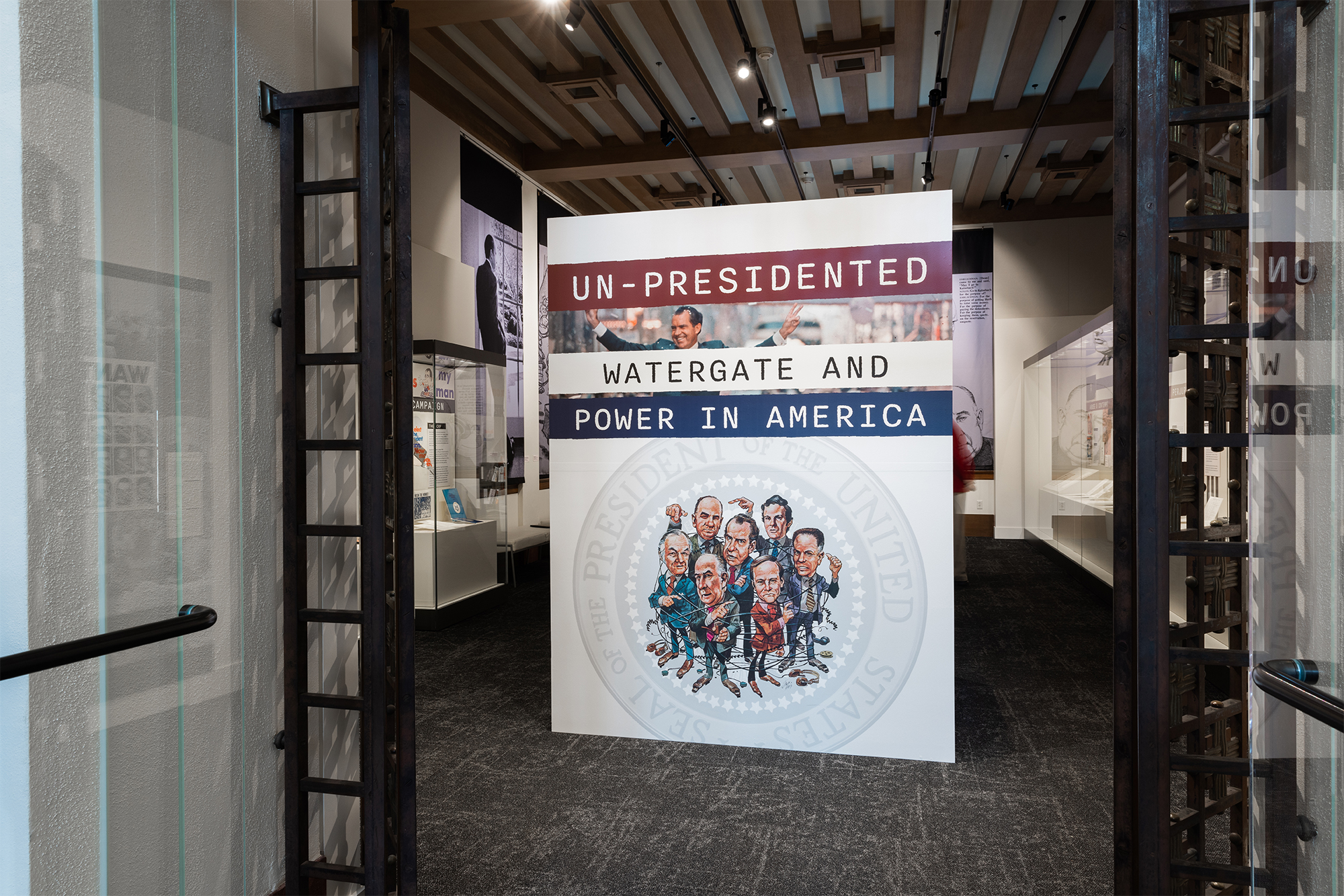 Entrance to the exhibition in Hoover Tower, Stanford University. Photo by Patrick Beaudouin.
