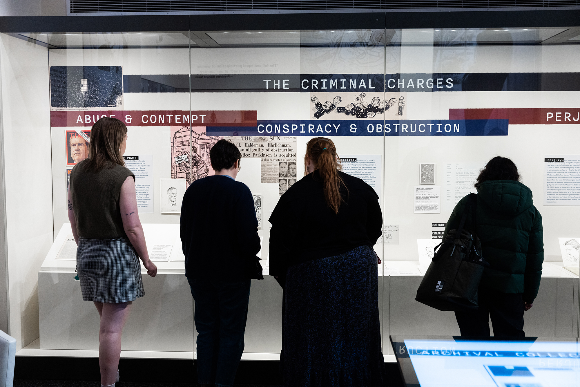 visitors to the Un-Presidented exhibition, February 2024