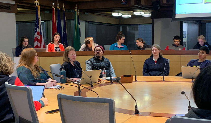 Bert's course featuring Amanda, Emma, Doug 