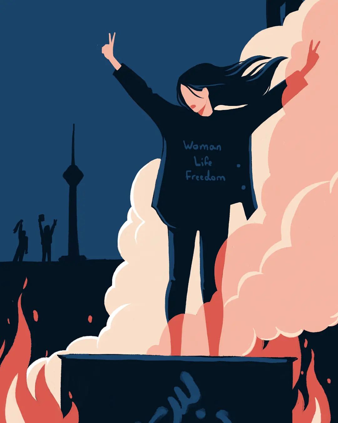  "Woman Life Freedom" - a poster by baharillu. © @baharillu 