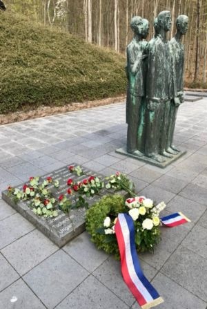 The Mittelbau-Dora Concentration Camp Along With Commemorative Wreath From The US Consulate On Behalf Of American People