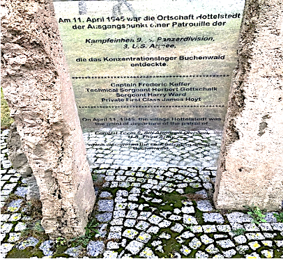 The U.S. 3rd army - Cpt. Keffer, Sgt. Gottschalk, Sgt. Ward, and Private Hoyt - first entered the Buchenwald concentration camp on 4/11/45