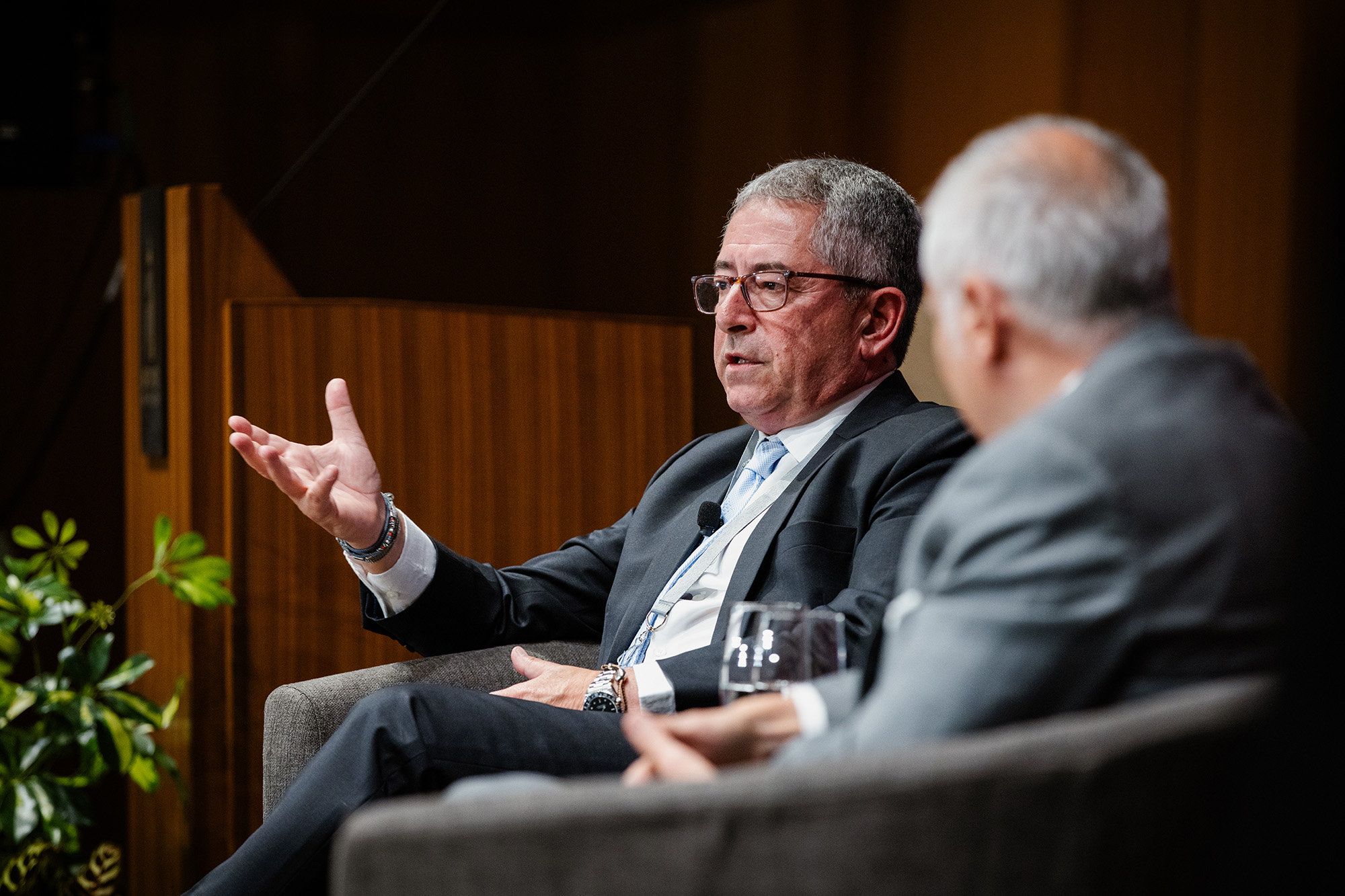 Distinguished Visiting Fellow Zohar Palti speaks about Israel’s response to October 7 and its wars with Hezbollah and Iran on July 8, 2025. (Patrick Beaudouin)