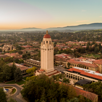 Stanford University at Dawn stock photo