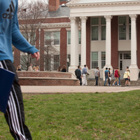 college students walking around istock