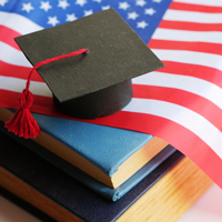 Education in America concept stock photo