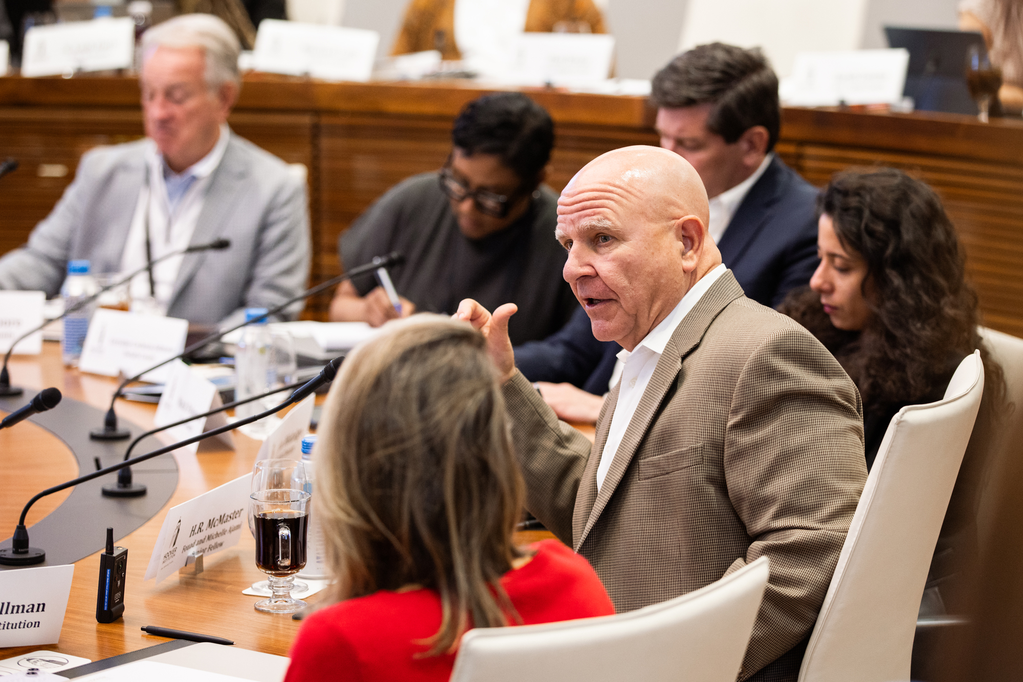 Senior Fellow H.R. McMaster speaks to county officials in Annenberg Conference Room on December 9, 2025. (Patrick Beaudouin)
