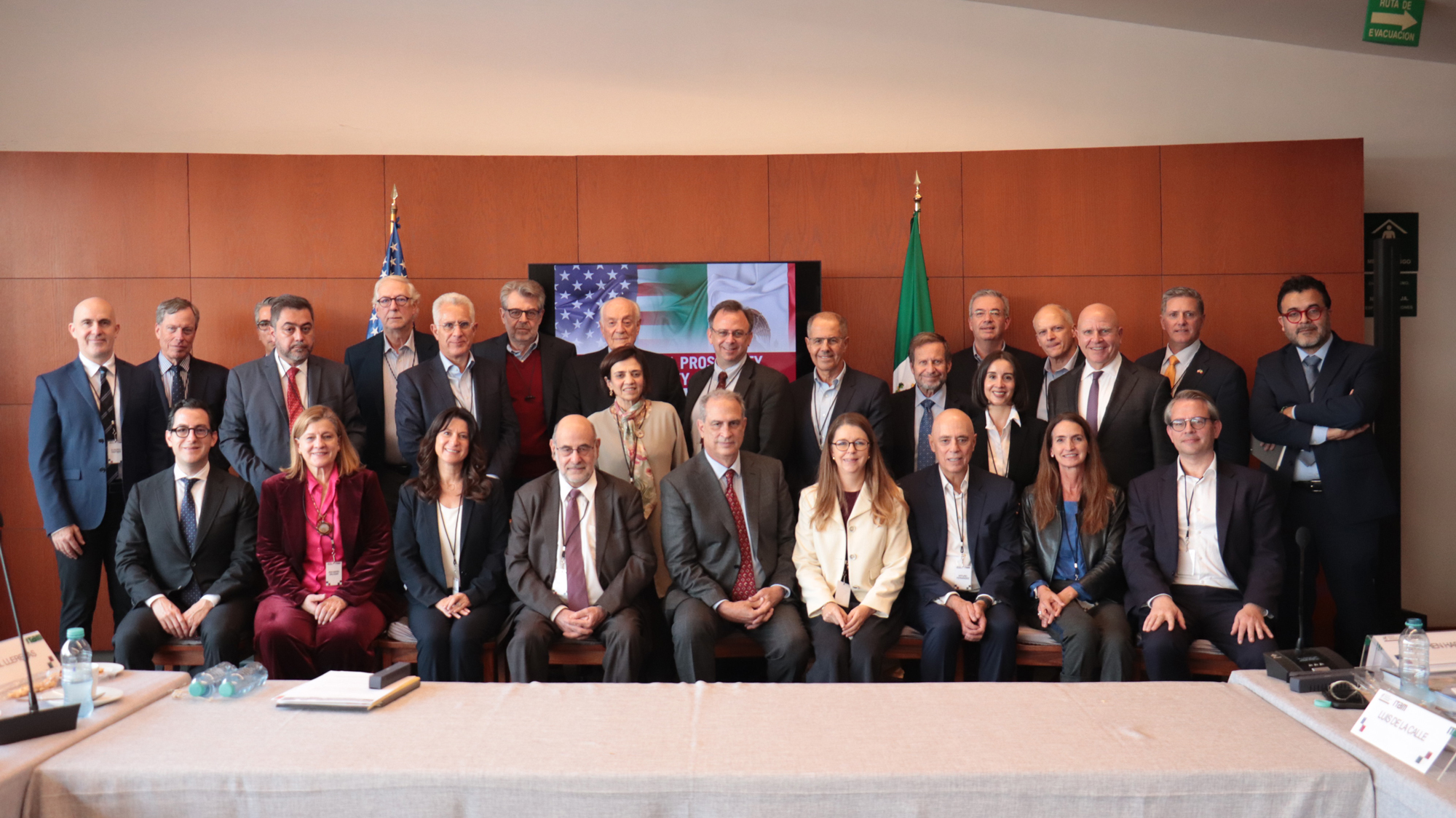 Participants at the Mexico-USA Prosperity and Security Conference are seen at the Instituto Tecnológico Autónomo de México (ITAM) on November 24, 2025.