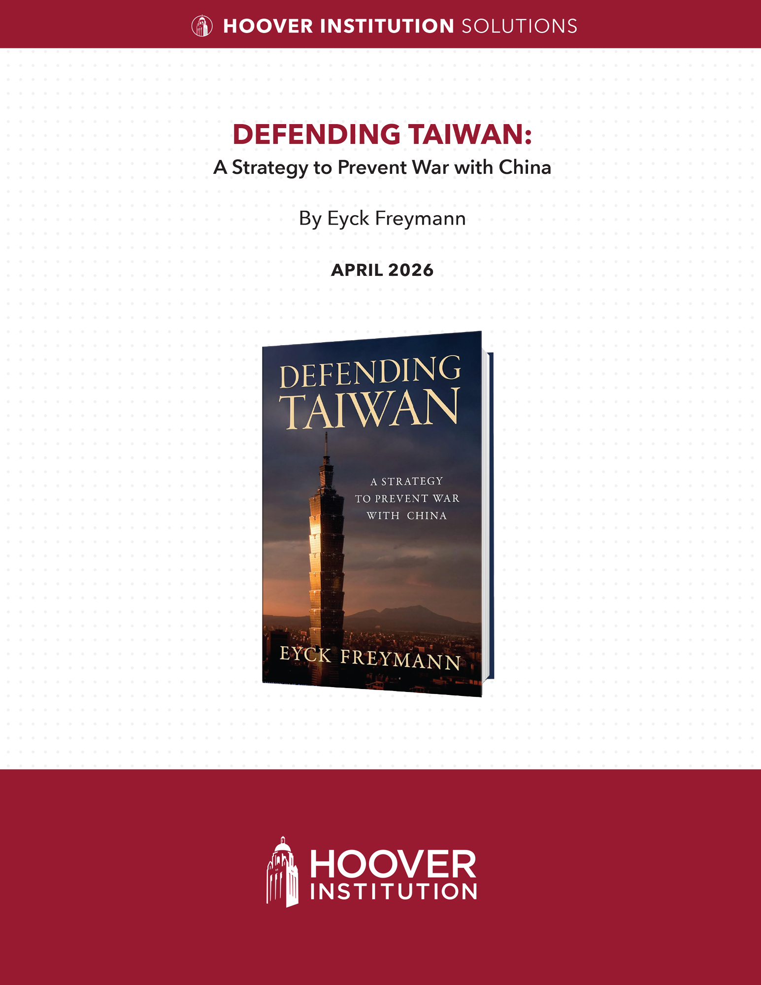 DEFENDING TAIWAN: A Strategy to Prevent War with China