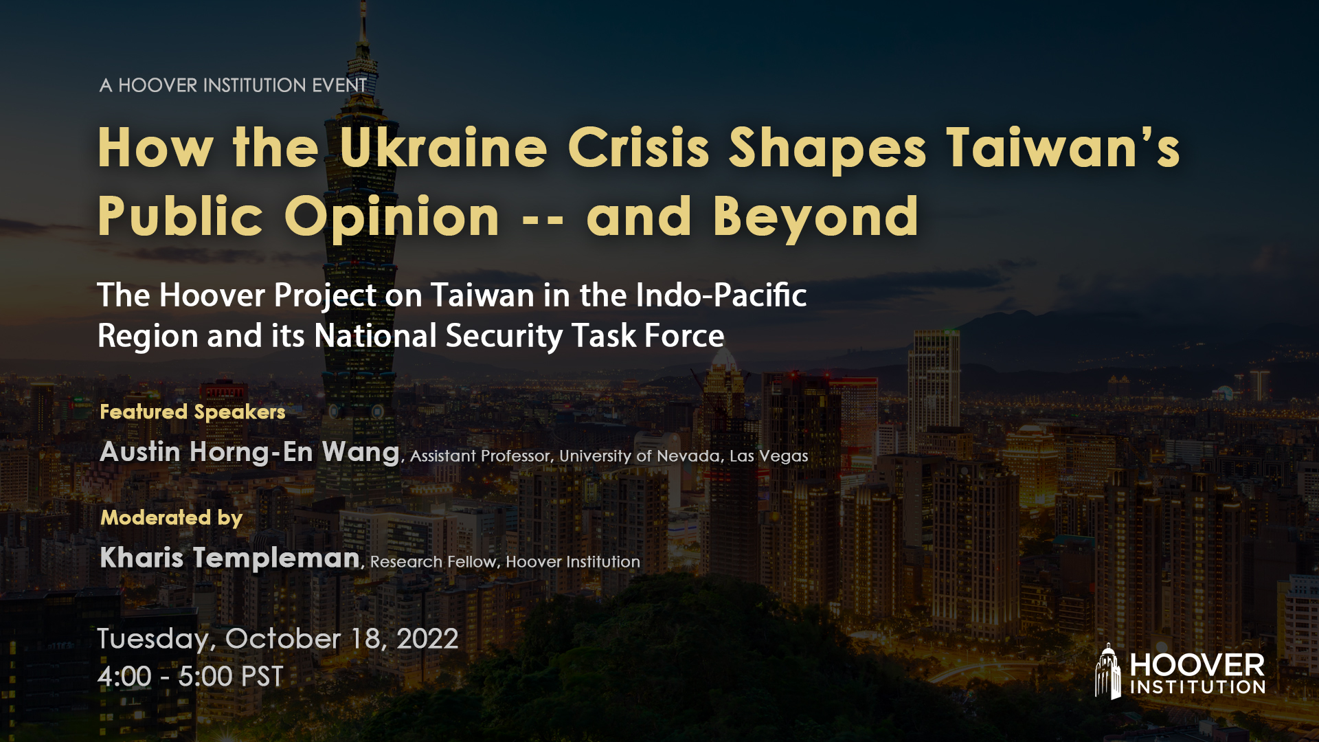How the Ukraine Crisis Shapes Taiwan’s Public Opinion -- and Beyond