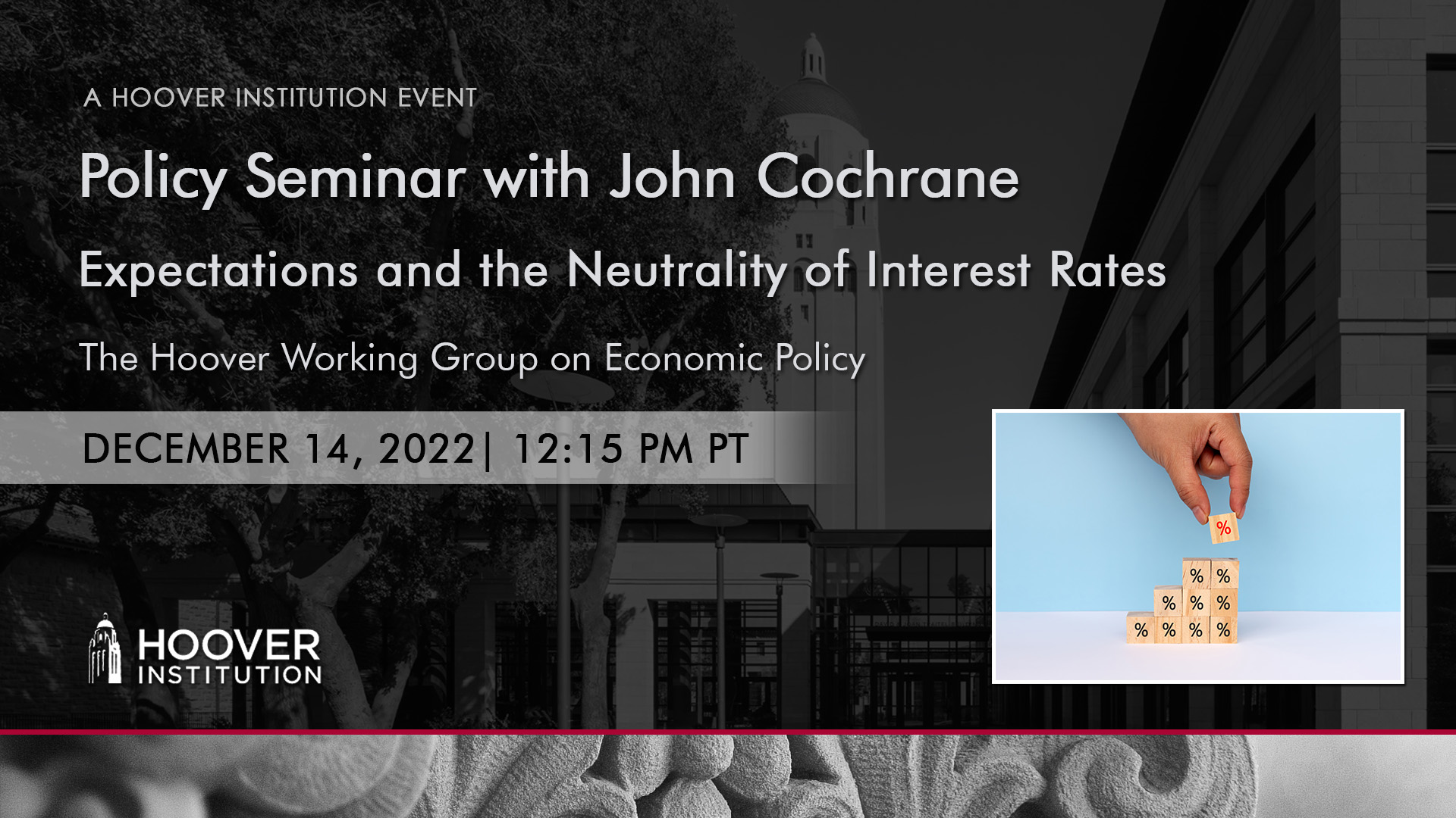 Policy Seminar with John Cochrane