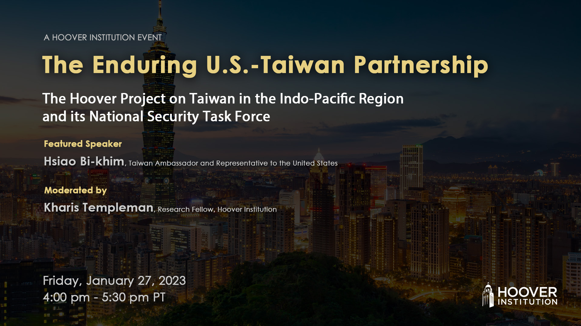 The Enduring U.S. - Taiwan Partnership