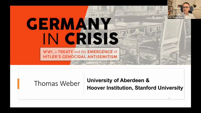 Screenshot of Thomas Weber's Germany in Crisis presentation