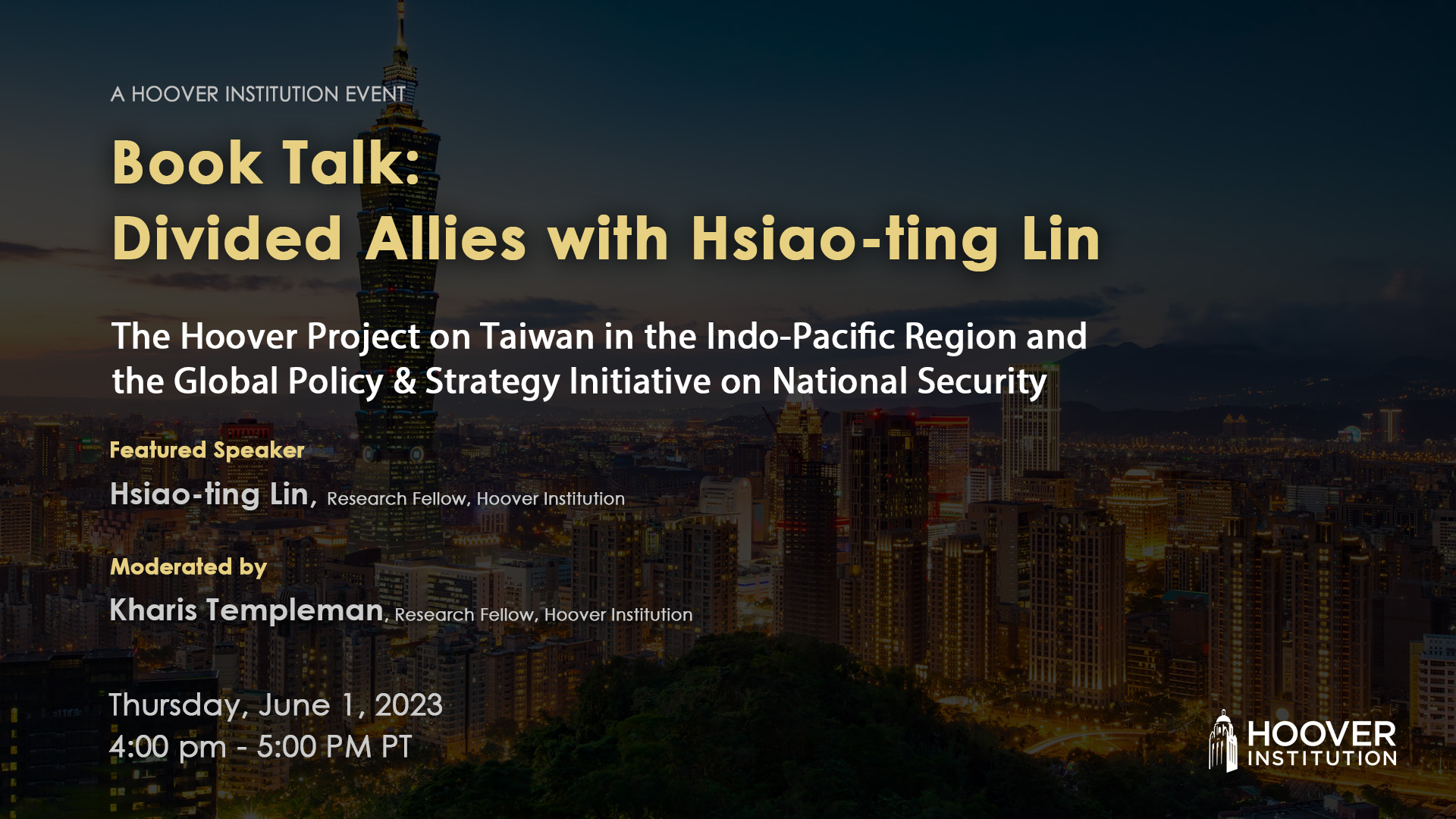 Book Talk: Divided Allies With Hsiao-ting Lin