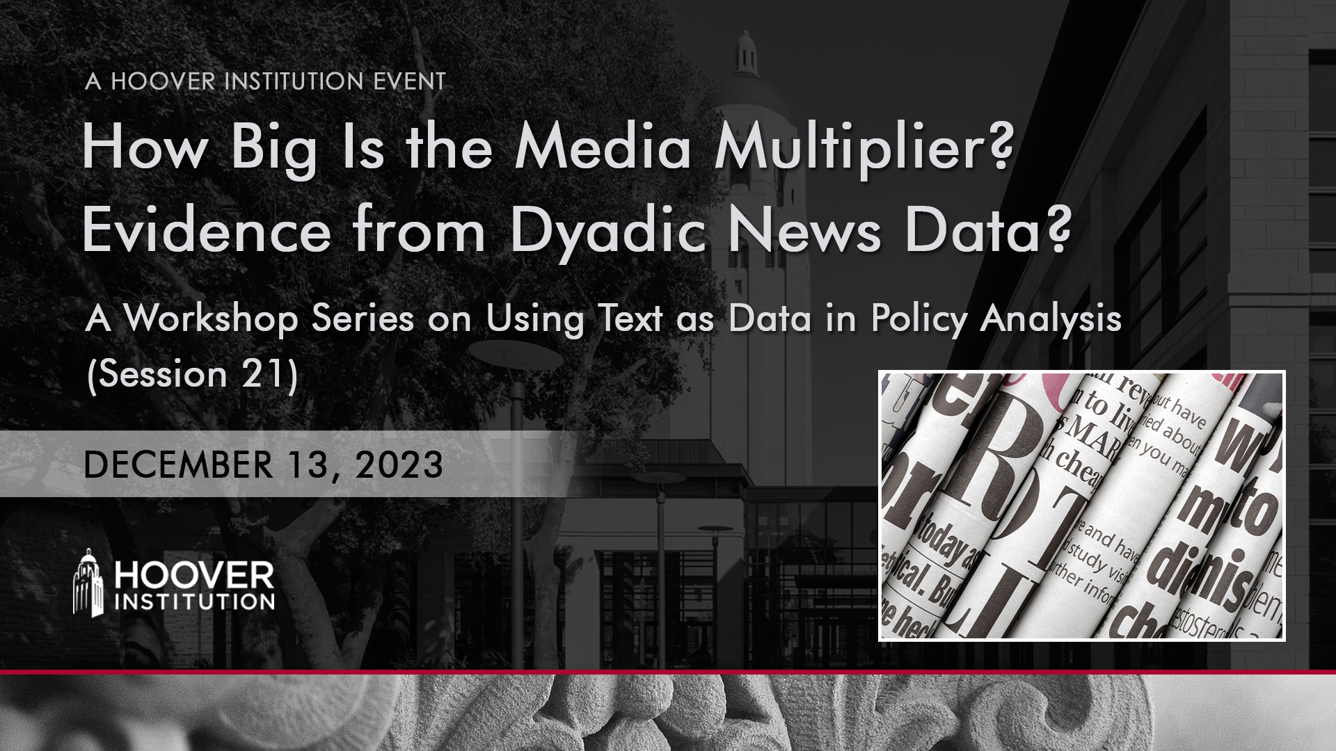 How Big Is the Media Multiplier? Evidence from Dyadic News Data? 