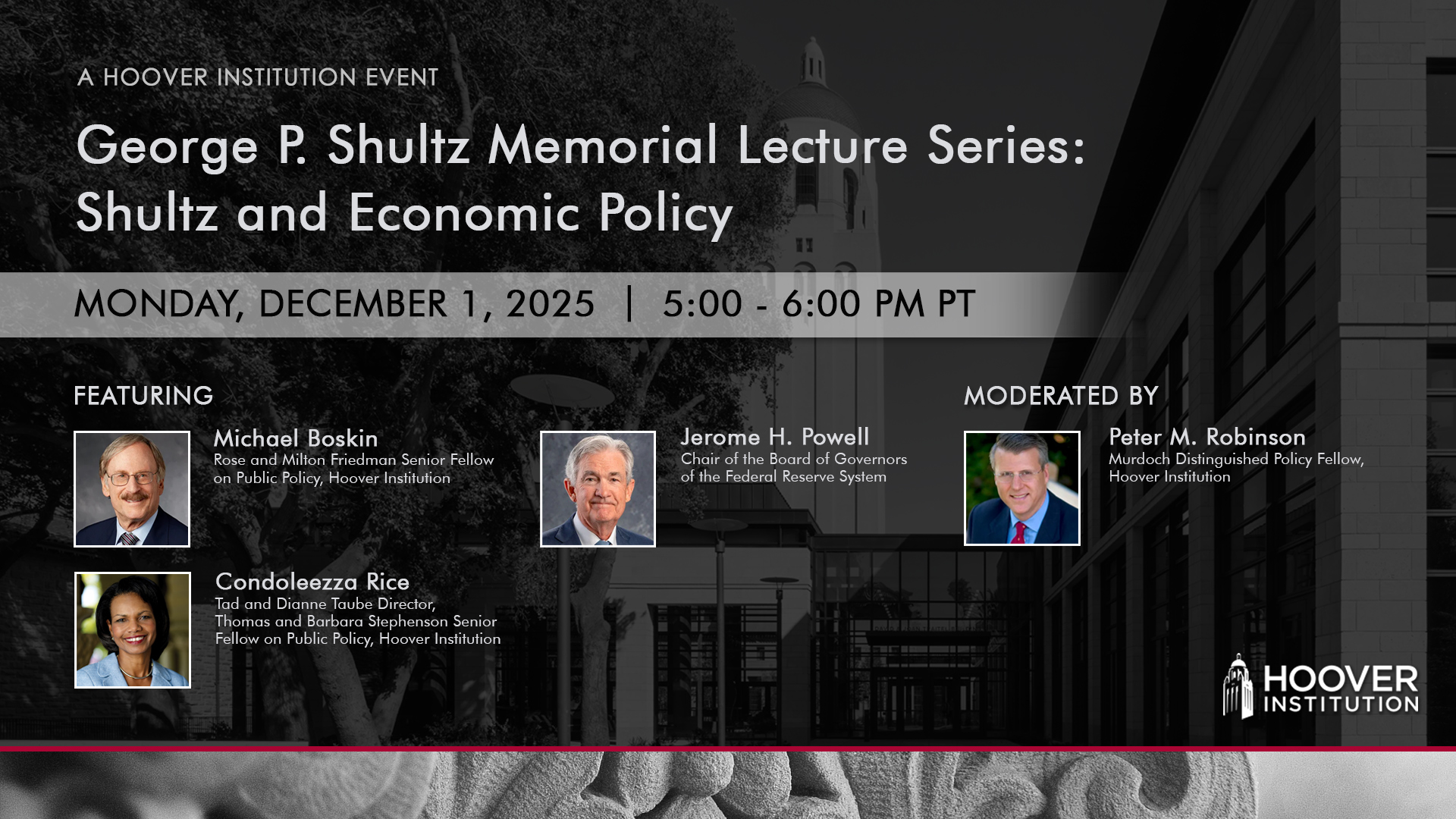 George P. Shultz Memorial Lecture Series: Shultz and Economic Policy