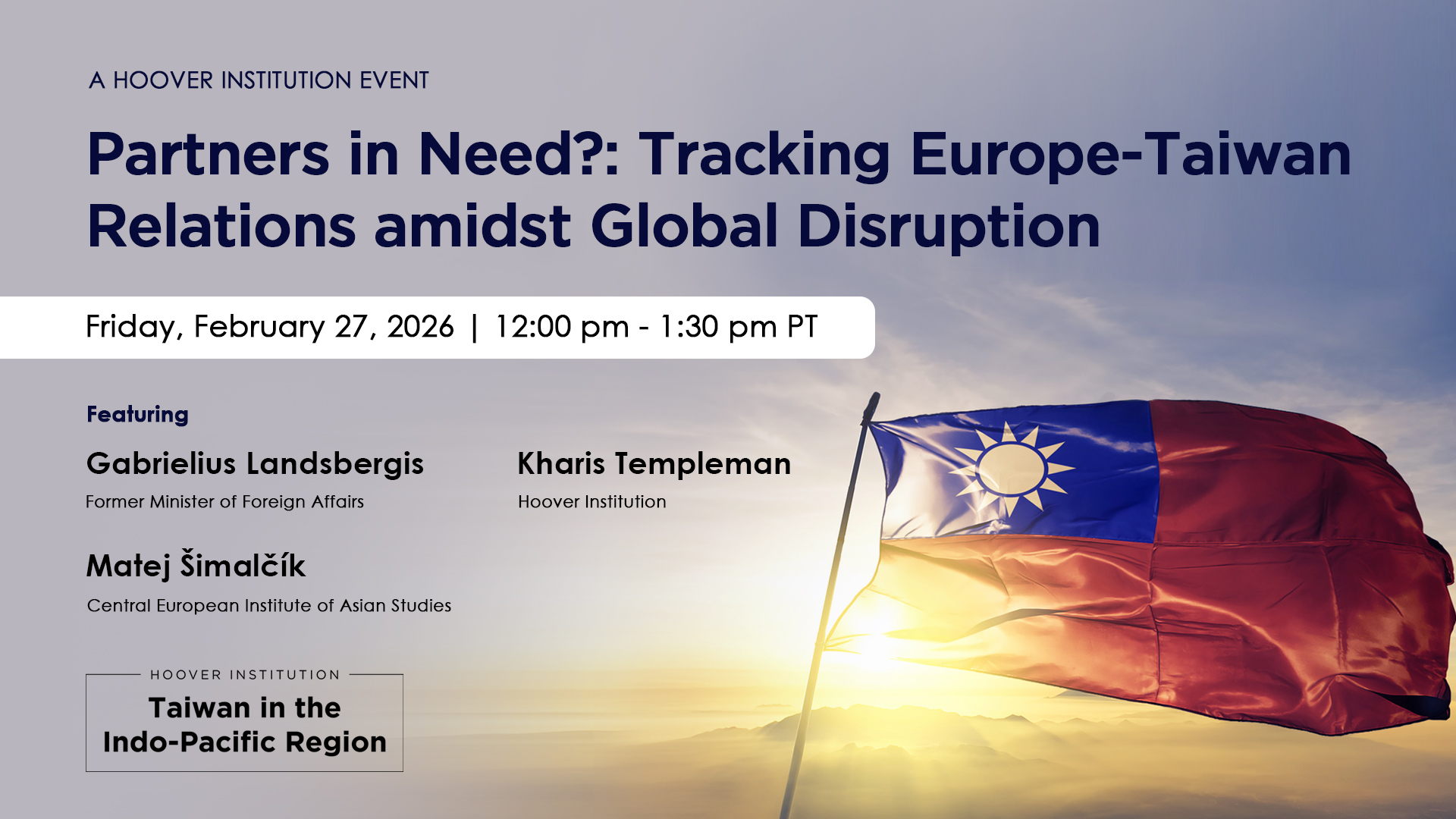 Partners in Need?: Tracking Europe-Taiwan Relations amidst Global Disruption