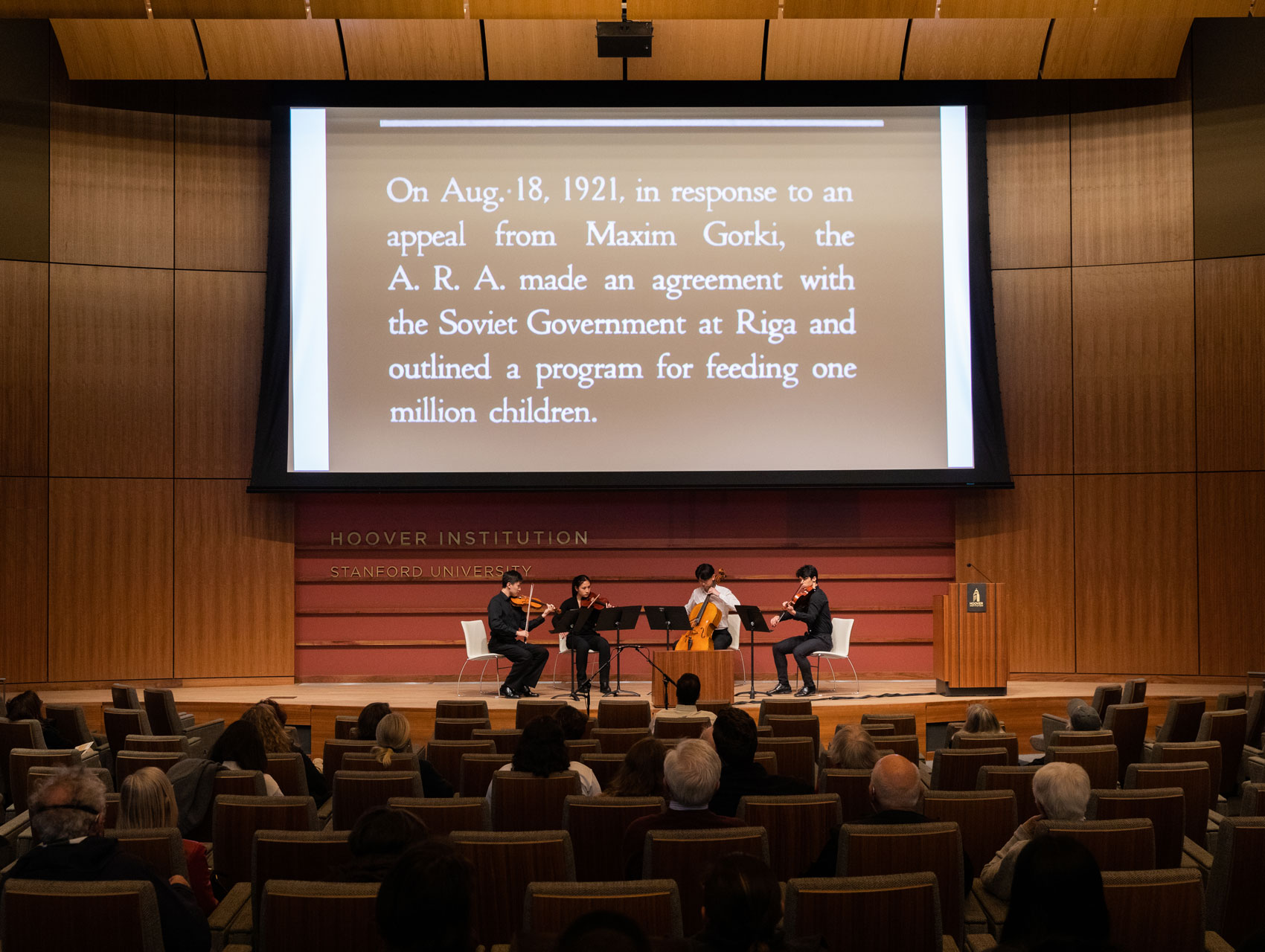 "America’s Gift to Famine-Stricken Russia" and a string quartet