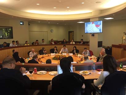 People at a workshop roundtable