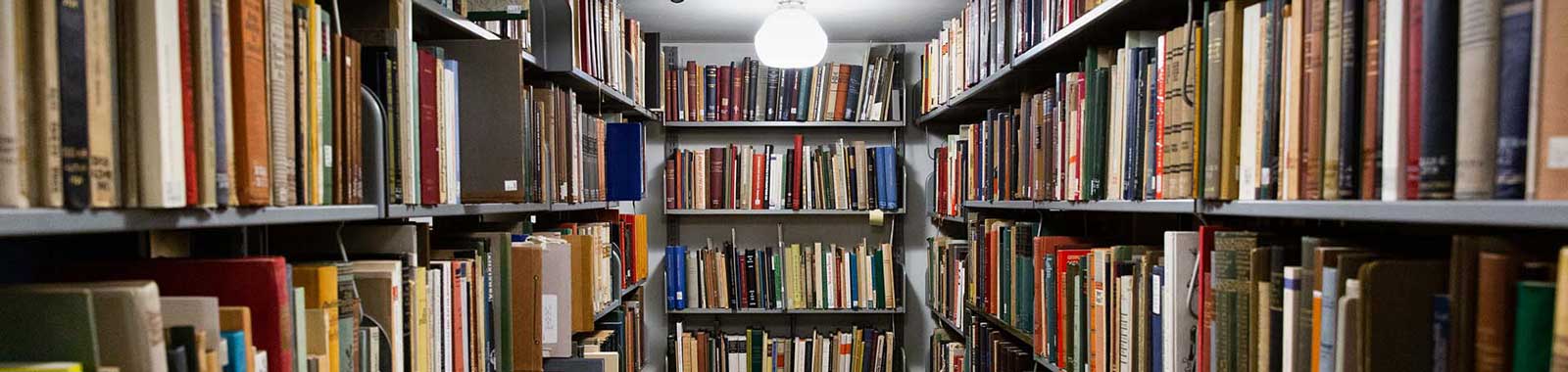 Library stacks perspective view