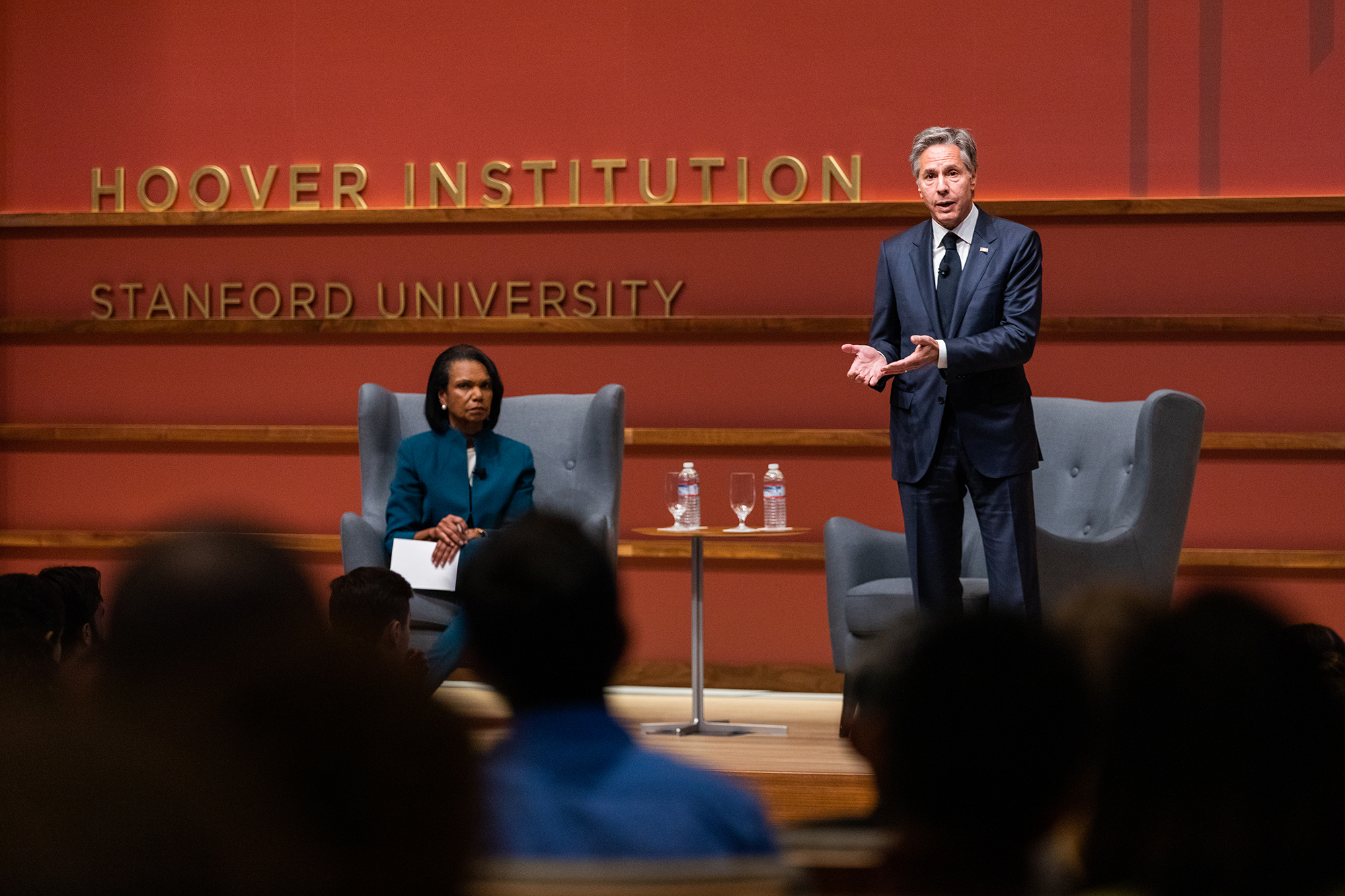 Secretary of State Antony Blinken answering questions