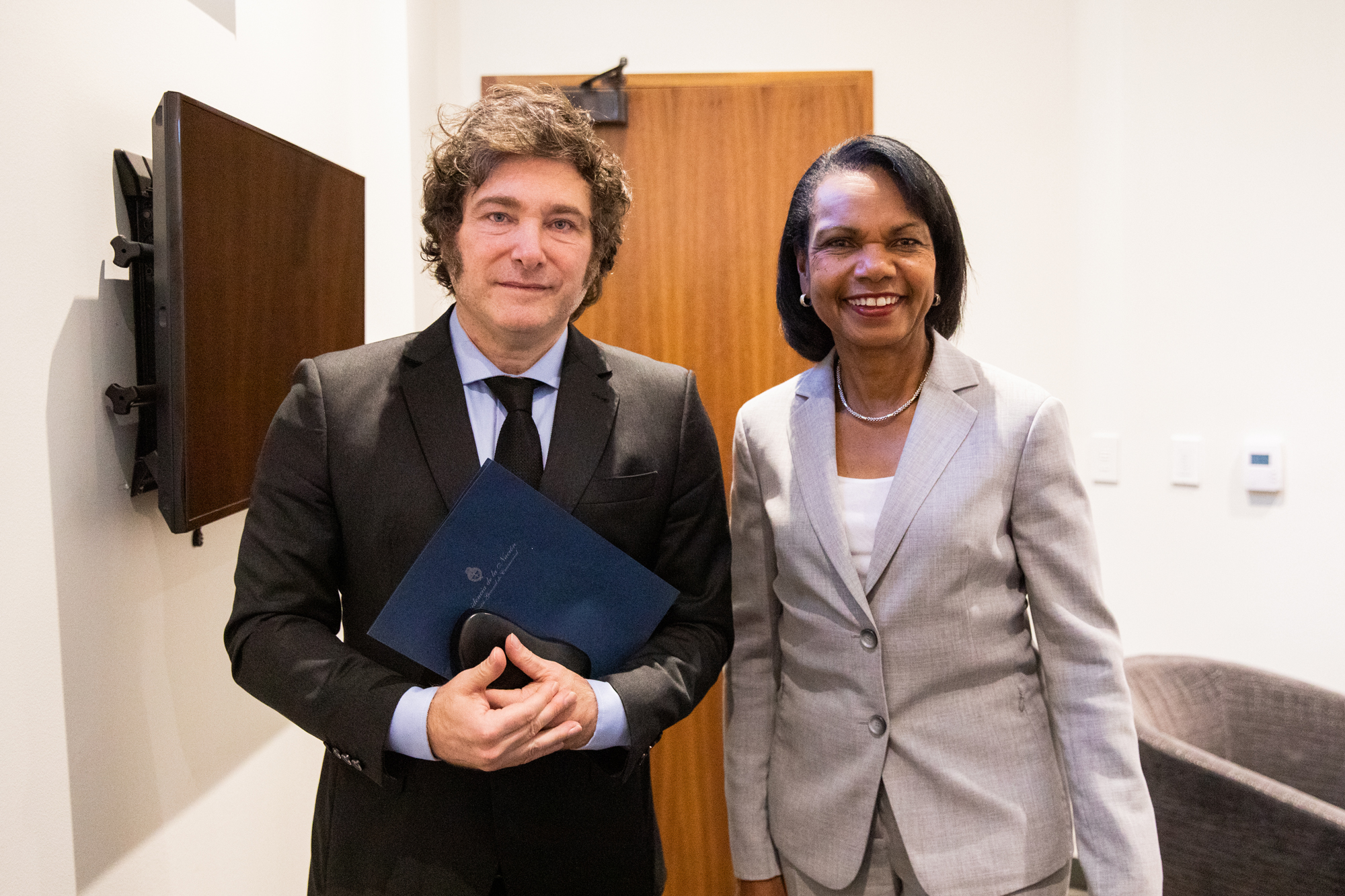 Argentine President Milei and Condoleezza Rice