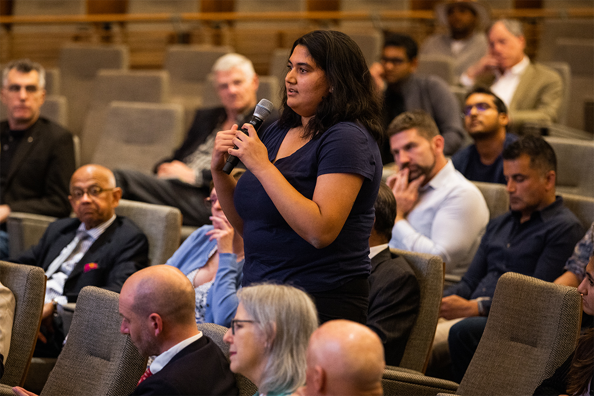 An audience member