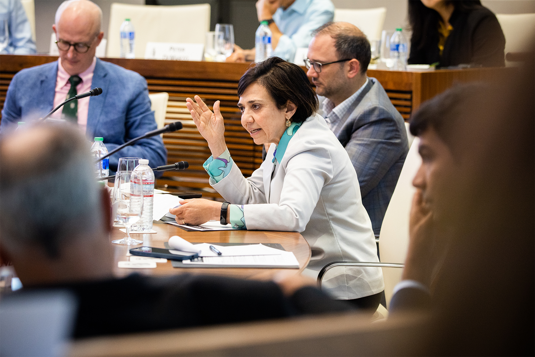 Senior Fellow Paola Sapienza presents her paper on environmental externalities at the inaugural Corporate Governance Working Group conference on May 31, 2024.