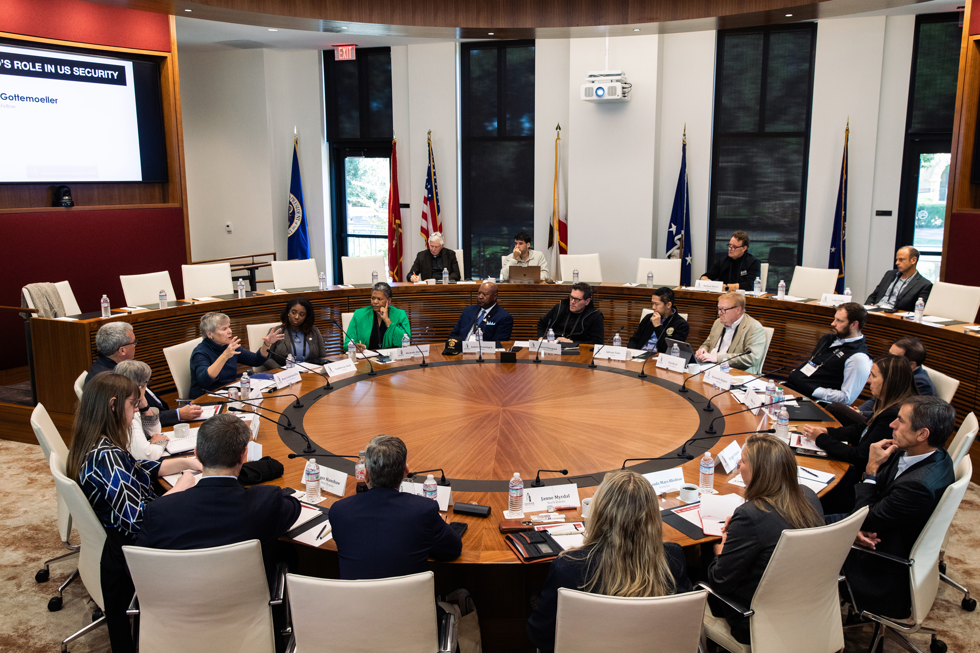 State legislators are seen at the State and Local Leadership Forum in Annenberg Conference Room on November 18, 2024. (Patrick Beaudouin)
