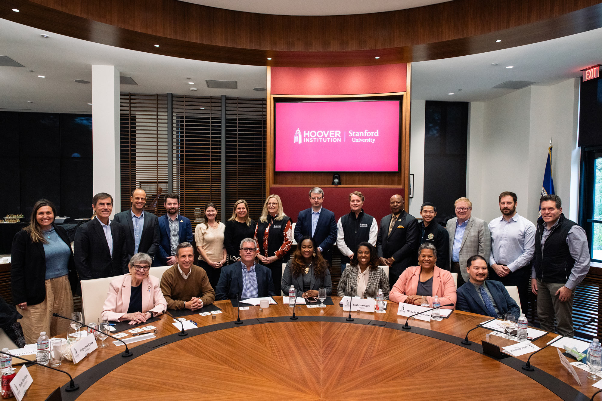 Participants in the State and Local Leadership Forum gathering of state legislators are seen in Annenberg Conference Room on November 19, 2024. (Patrick Beaudouin)