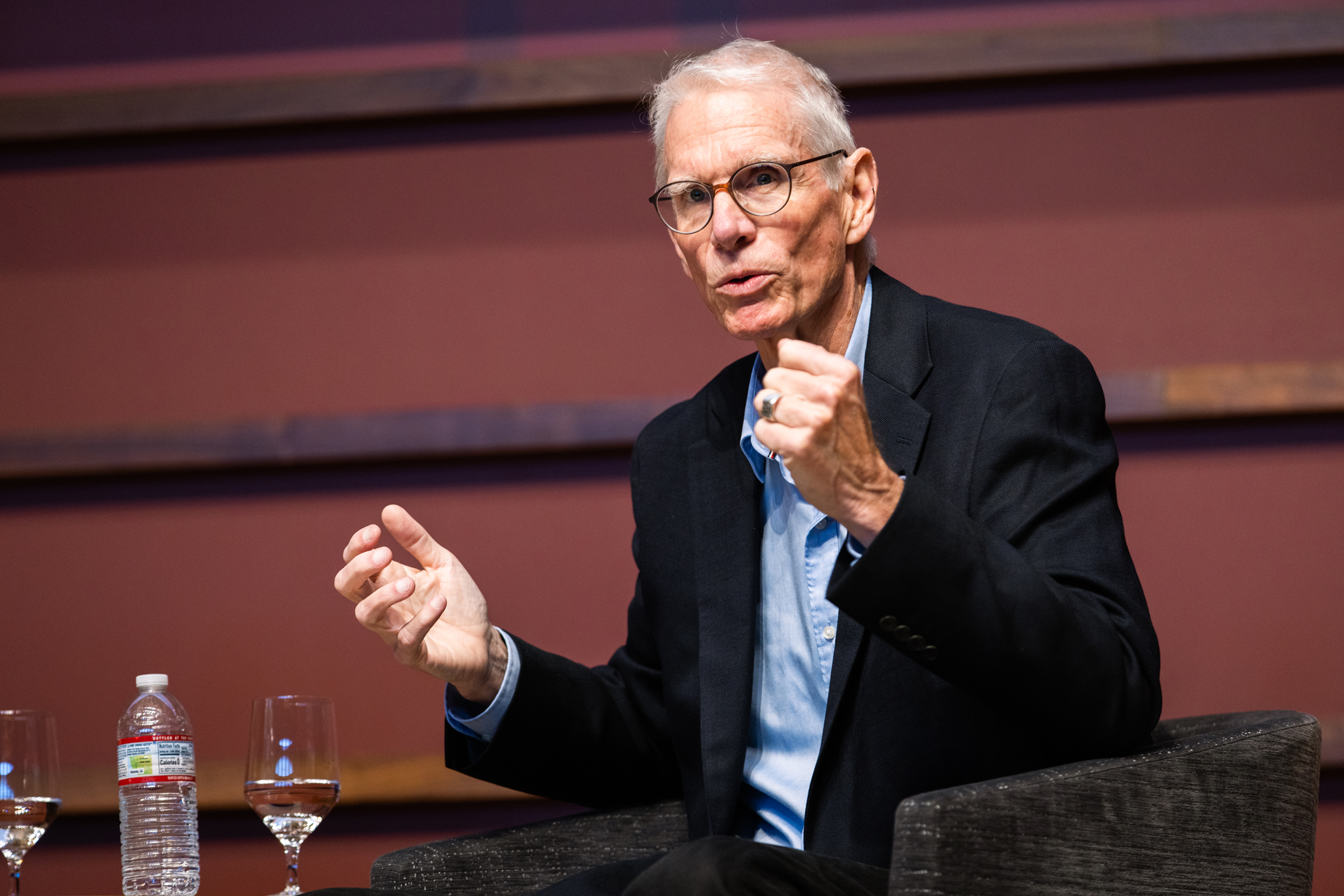Senior Fellow Josiah Ober speaks at the iCivics Civic Learning Week National Forum at the Hoover Institution on March 13, 2025. (Patrick Beaudouin)