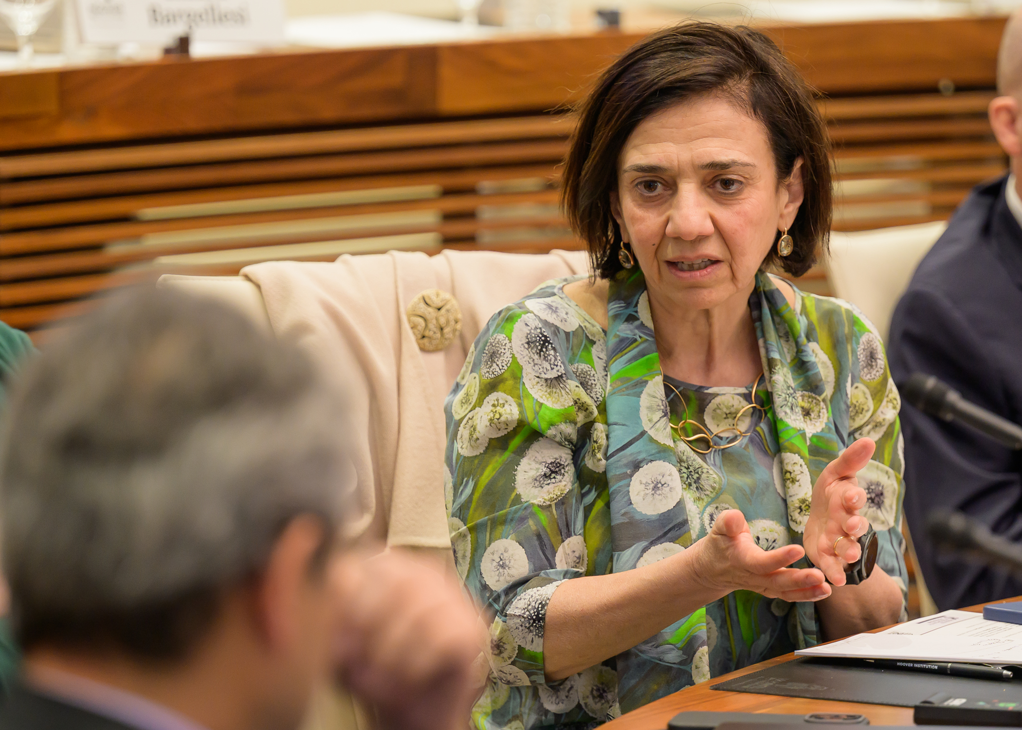 Paola Sapienza, Hoover senior fellow and member of the Hoover Program on the Foundations of Economic Prosperity, comments on a paper.