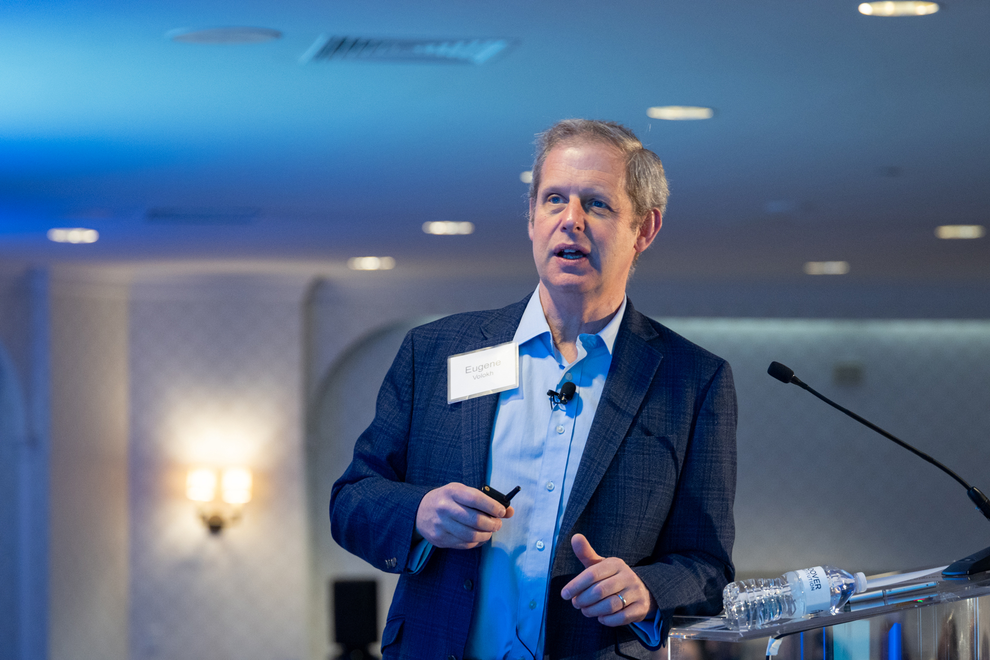 Senior Fellow Eugene Volokh speaks about the limits of the First Amendment at the Hoover Institution Winter Board of Overseers meeting in Washington, DC, on February 24, 2025. 