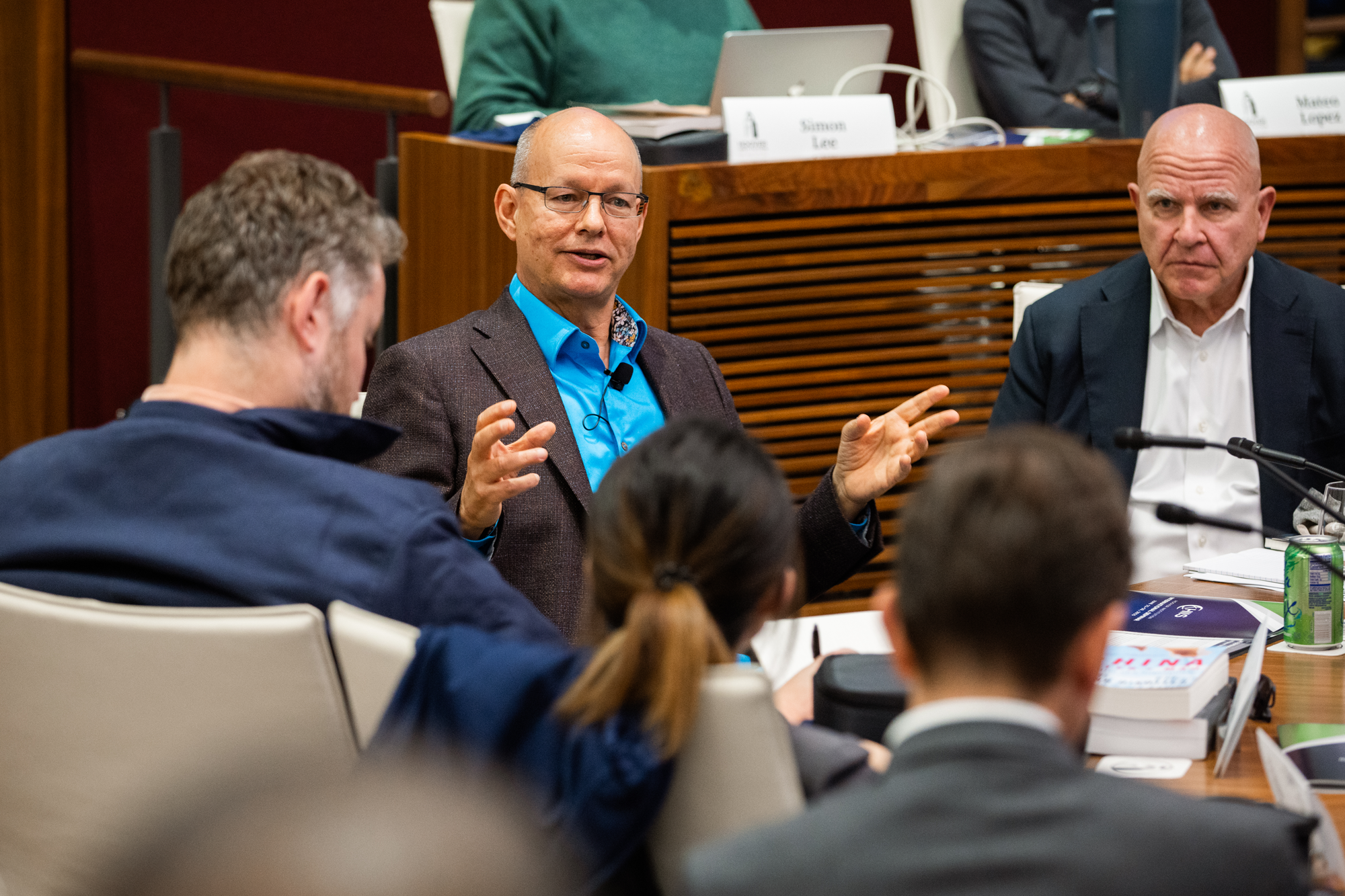 Senior Fellow Frank Dikötter speaks to diplomats inside the Annenberg Conference Room on June 23, 2025. (Patrick Beaudouin)
