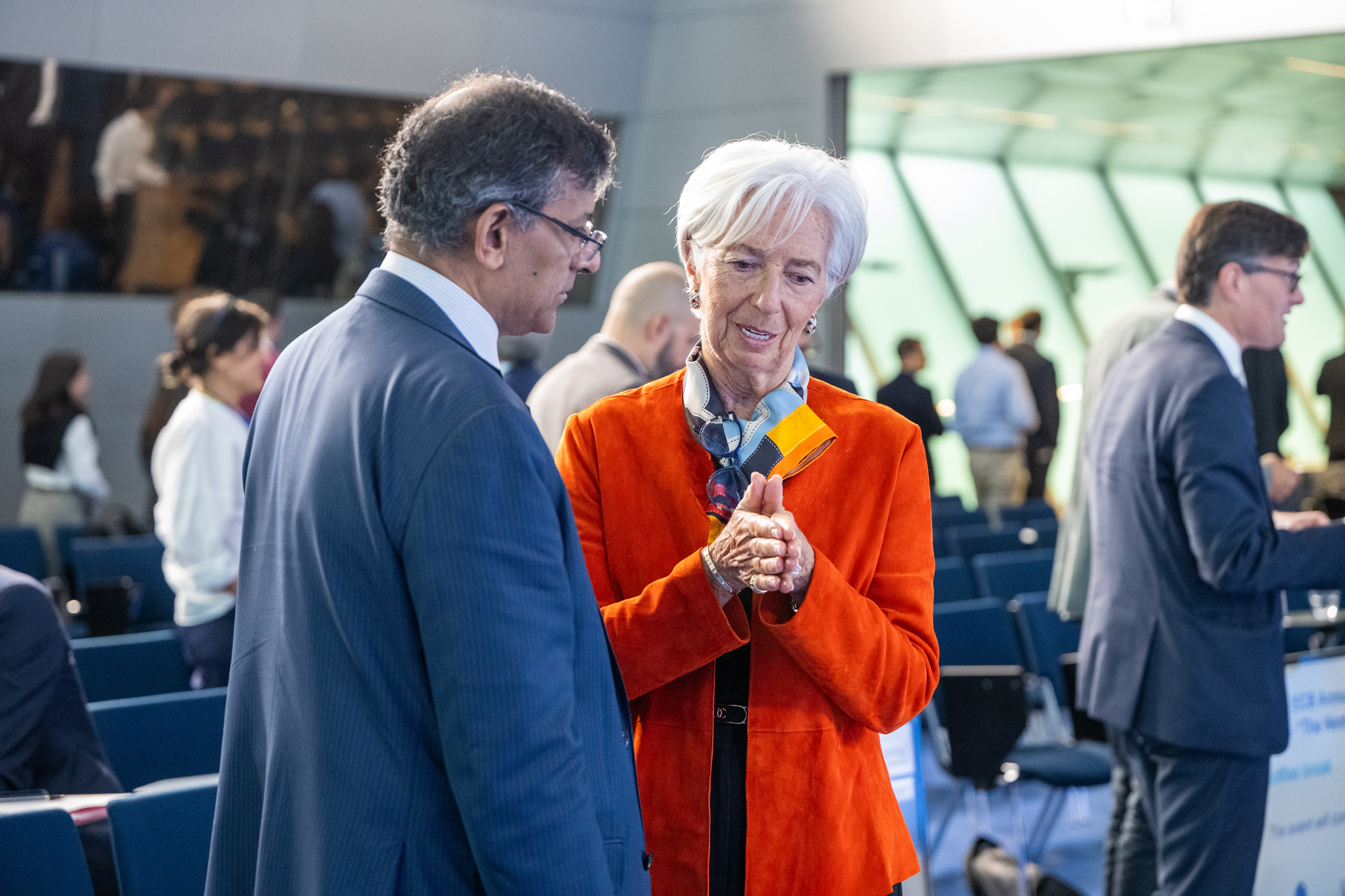 Raghuram Rajan and Christine Lagarde at the Tenth Annual ECB Research Conference, organized jointly with the Hoover Institution. Photo credit: Andrej Hanzekovic/ECB