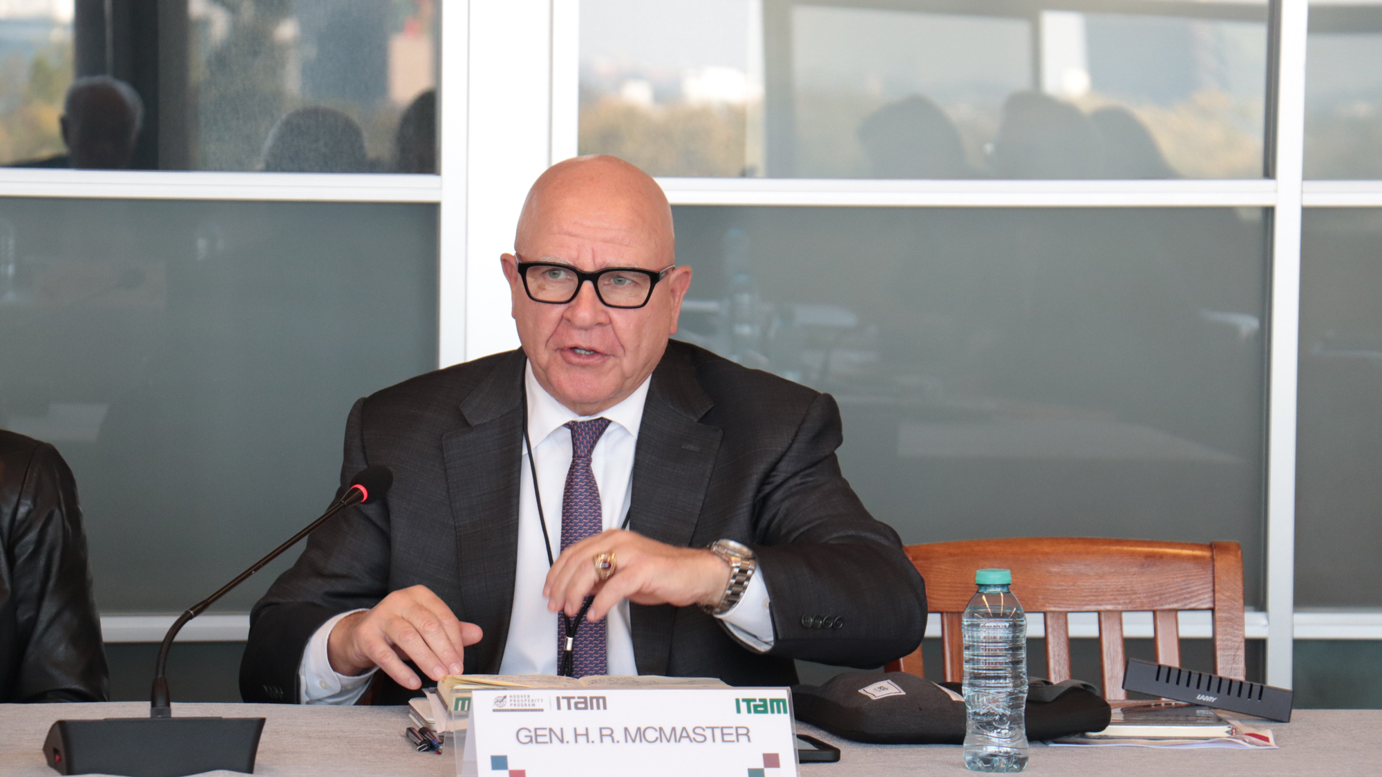 Hoover Senior Fellow H.R. McMaster moderates a panel on bilateral security cooperation.